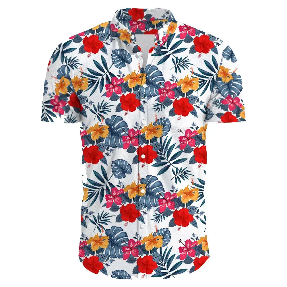 Rafael | Hawaii Hemd mit Sonnenuntergang Print