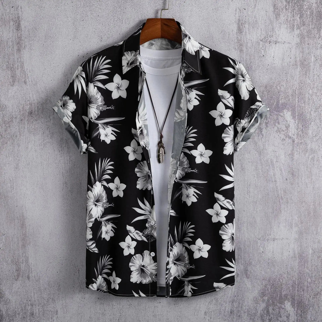 Nico | Hawaii Hemd mit Palmen Print