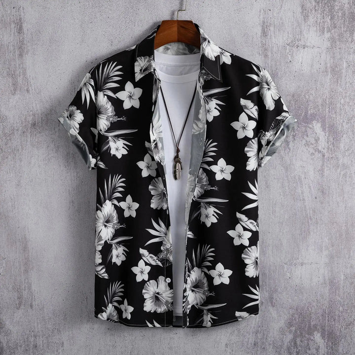 Nico | Hawaii Hemd mit Palmen Print