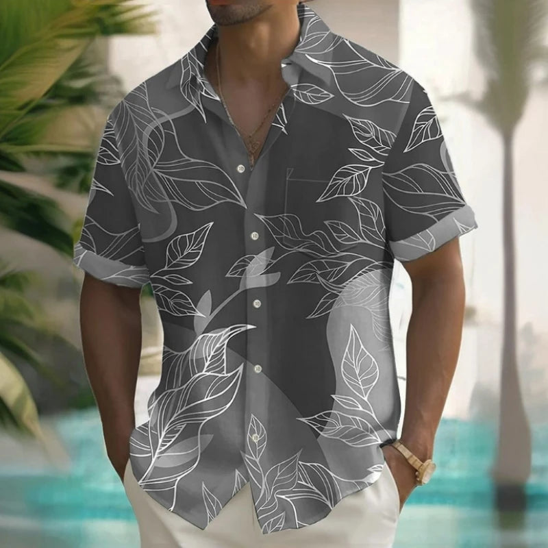 Moritz | Hawaii Hemd mit Palmen Print
