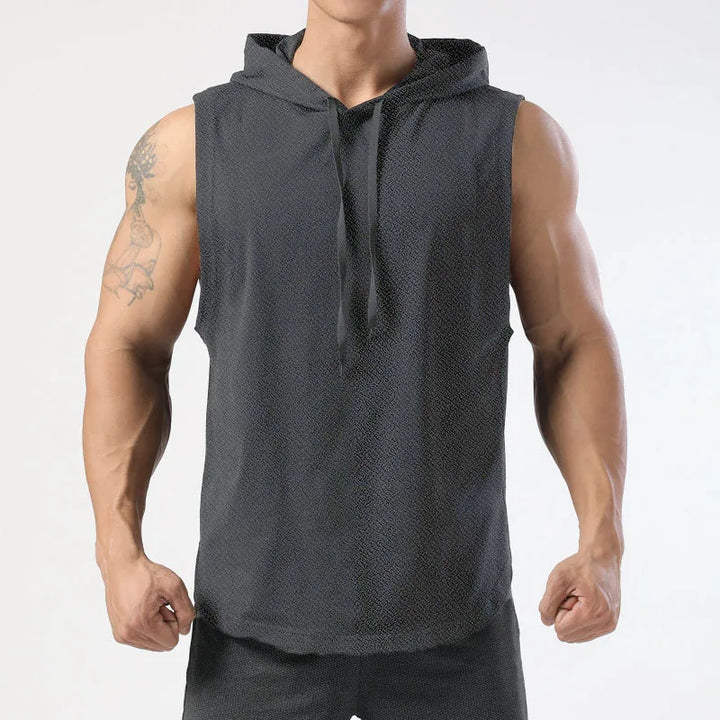 Herren Ärmelloser Hoodie | Bequeme Passform mit Kapuze | Pullover-Design | Freizeit und Training
