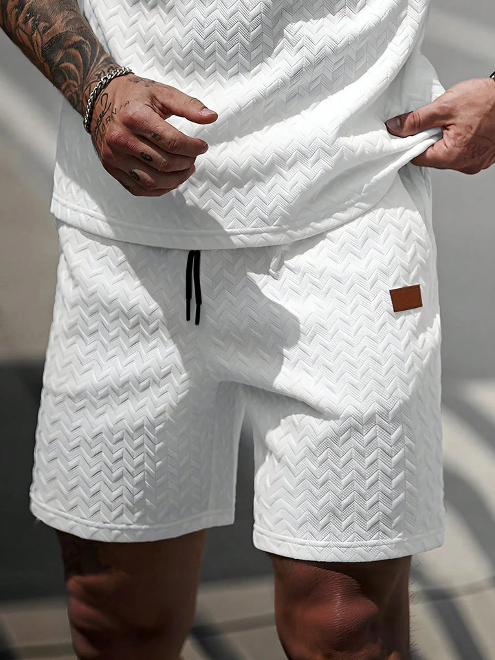 Matteo | Jacquard Shorts mit Kordelzug