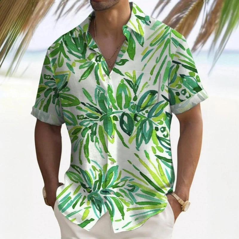Moritz | Hawaii Hemd mit Palmen Print