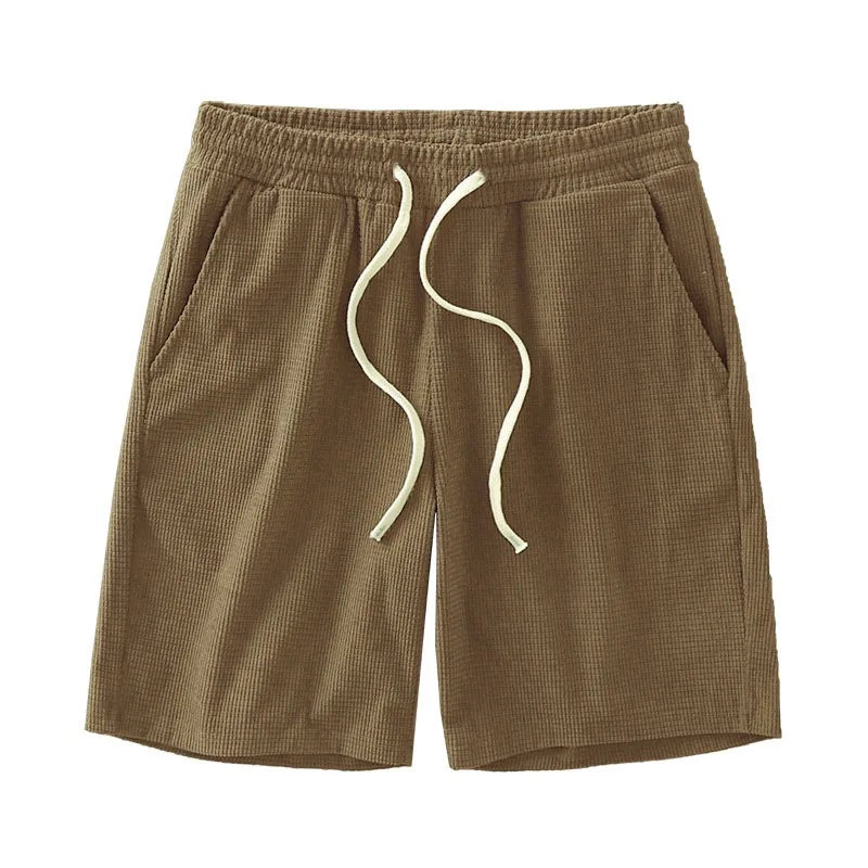 Emilian | Waffel Shorts mit Kordelzug