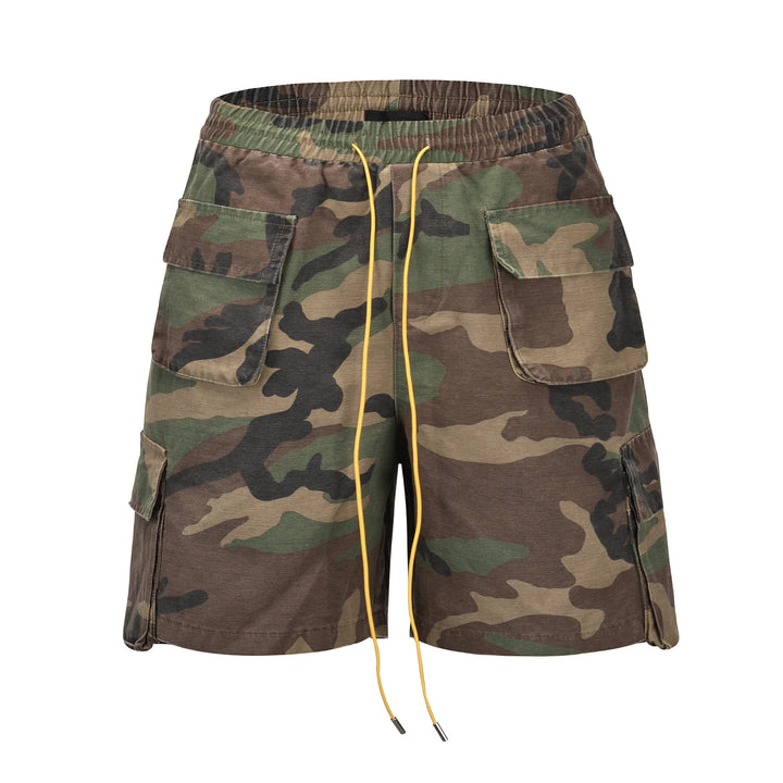 Men's Camouflage Cargo Shorts | Drawstring Waist and Loose Fit | Modern Streetwear Look