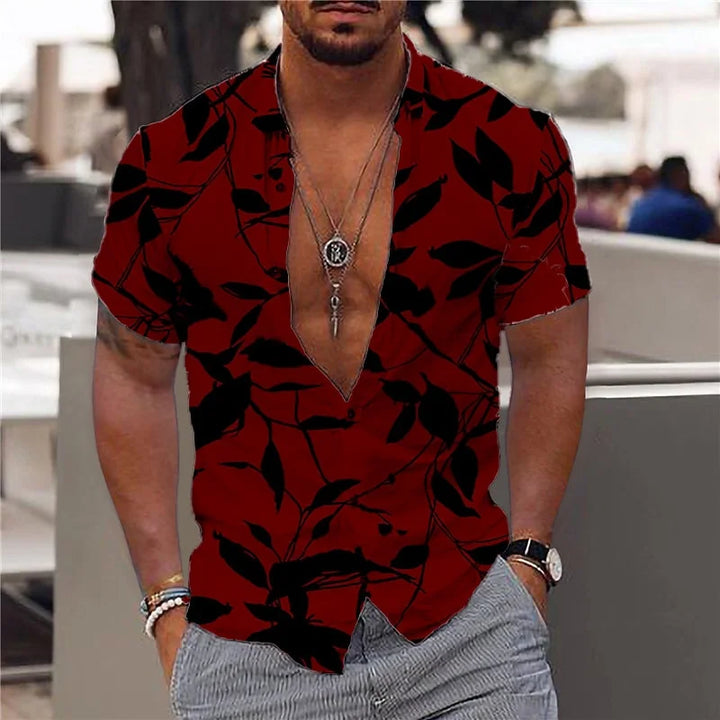 Pascal | Hawaii Hemd mit Strand Print