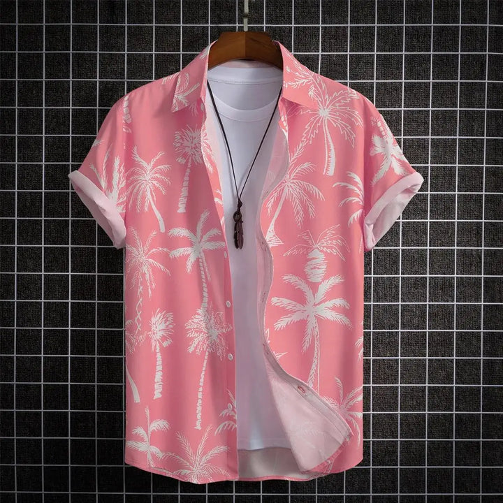 Nico | Hawaii Hemd mit Palmen Print