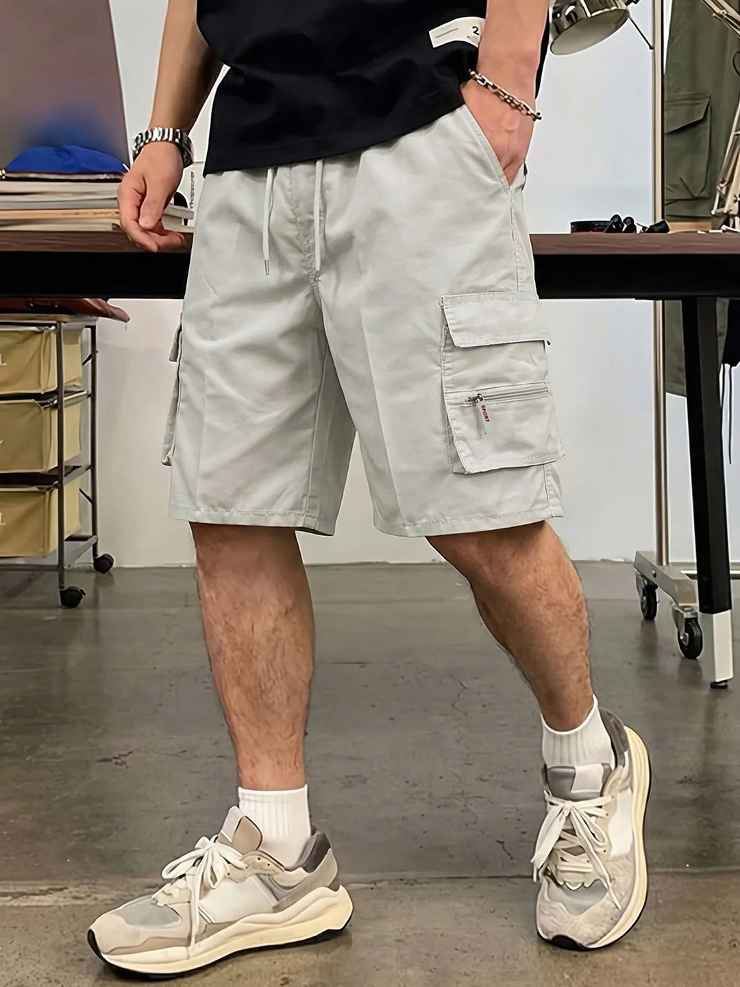 Lukas | Cargo Shorts mit Reißverschlusstaschen