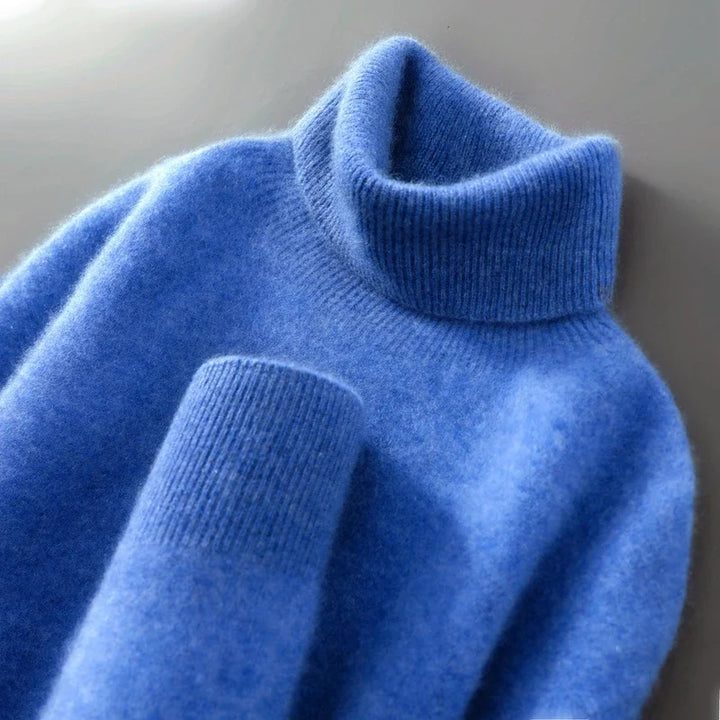 Herren Rollkragenpullover mit schmalem Schnitt, Frontansicht
