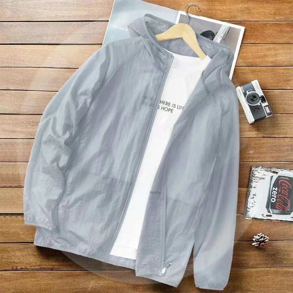 Herren Freizeit Windjacke | Leichter Kapuzenstil | Reissverschluss Design | Outdoor Freizeitlook