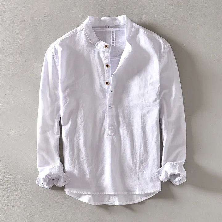 Nevio | Herren Henley Hemd mit langem Arm