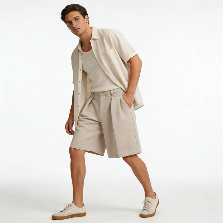 Herren Shorts Old Money – Weites Bein, elastischer Bund, Relaxed Fit