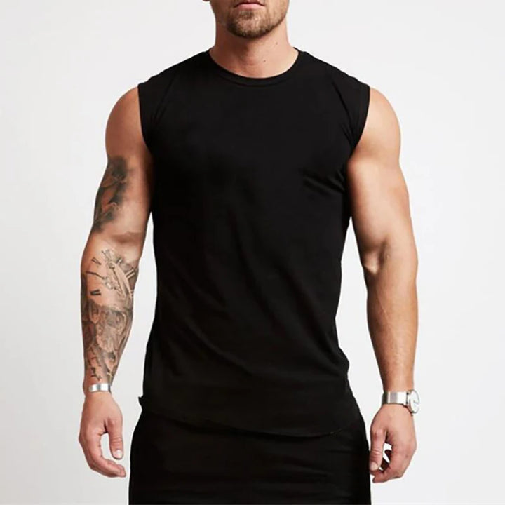 Herren Ärmelloses T-Shirt | Sportliche Passform Tank Top | Rundhals Design | Freizeit und Training