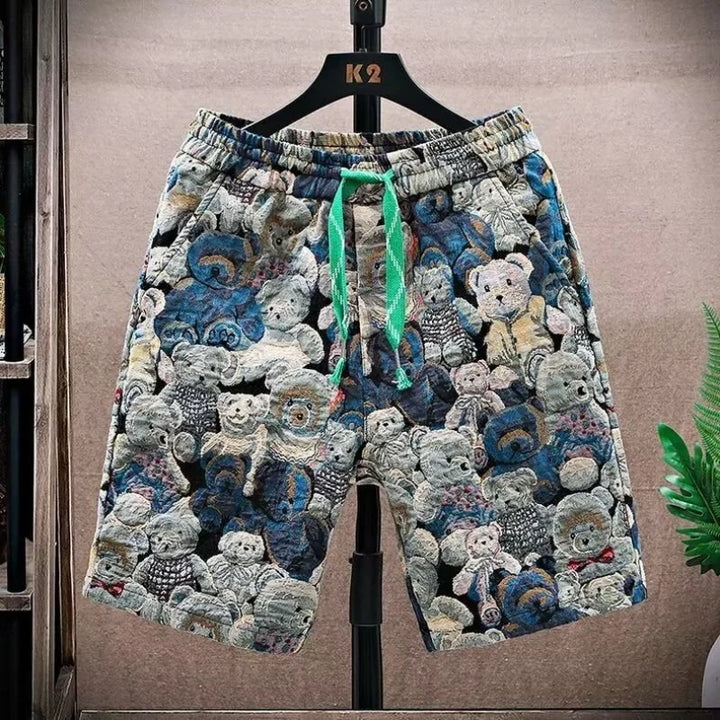 Mika | Beach Shorts mit Teddy Print
