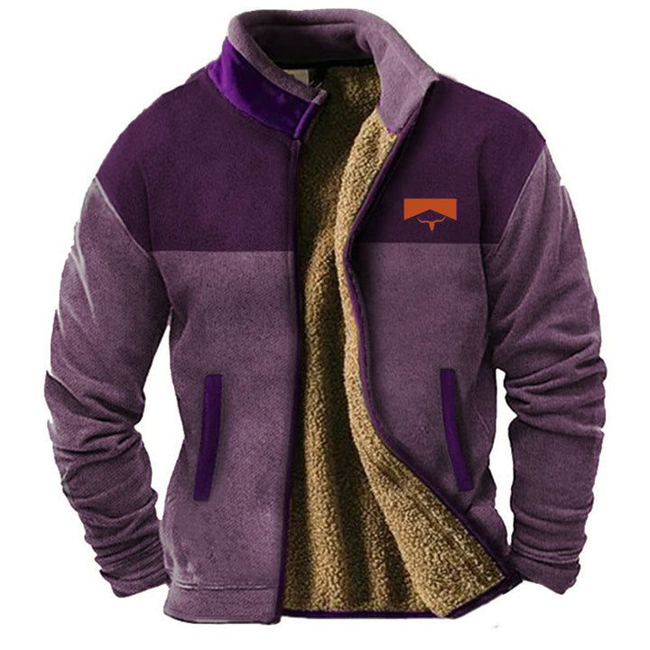 Anton | Men's Casual Jacket with Patterned Sleeves