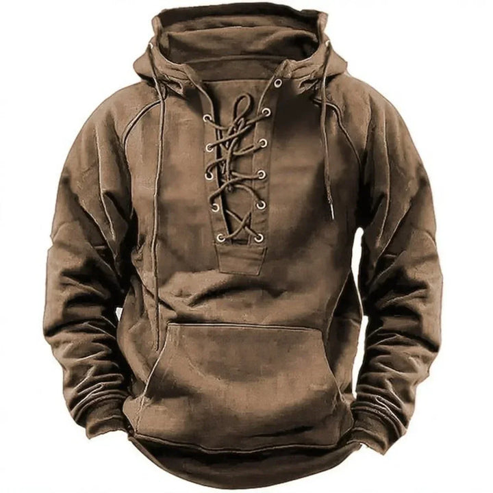 Finn | Herren Kapuzenpullover mit Schnürung und Fronttasche
