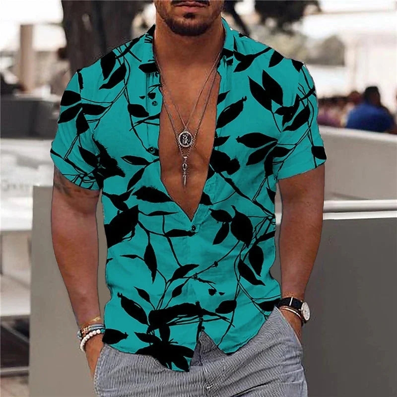 Pascal | Hawaii Hemd mit Strand Print
