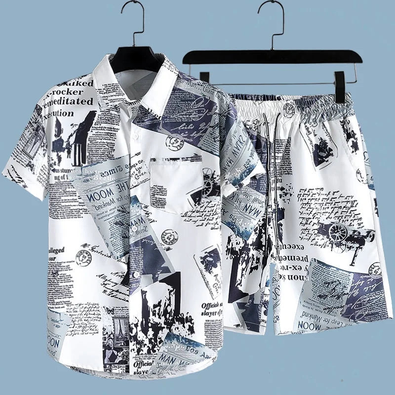 Marcel | Sommer Set mit Newspaper Print