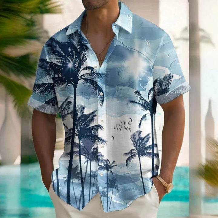 Moritz | Hawaii Hemd mit Palmen Print