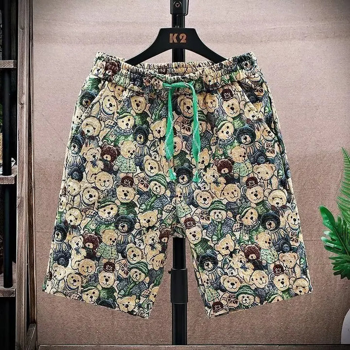 Mika | Beach Shorts mit Teddy Print