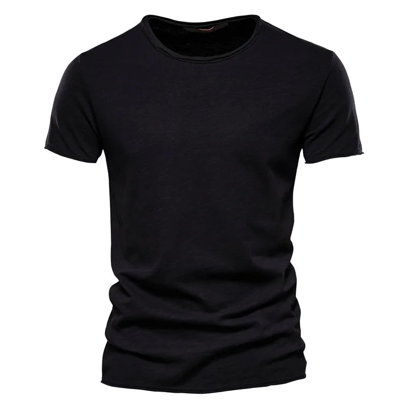 Herren Tailliertes T-Shirt Rundhalsausschnitt Kurzer Ärmel Einfarbiges T-Shirt | Alltag
