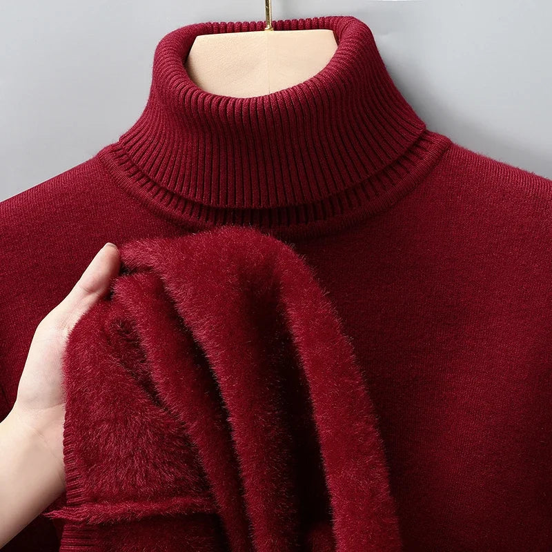 Liam | Herren Rollkragenpullover mit geripptem Saum
