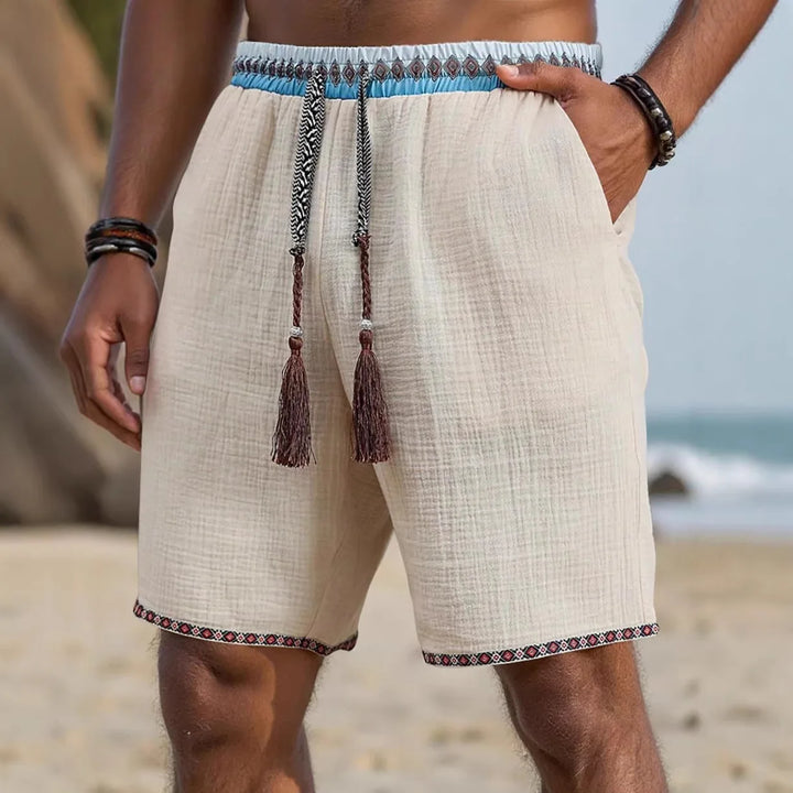 Lian | Beach Shorts mit Ethno Details