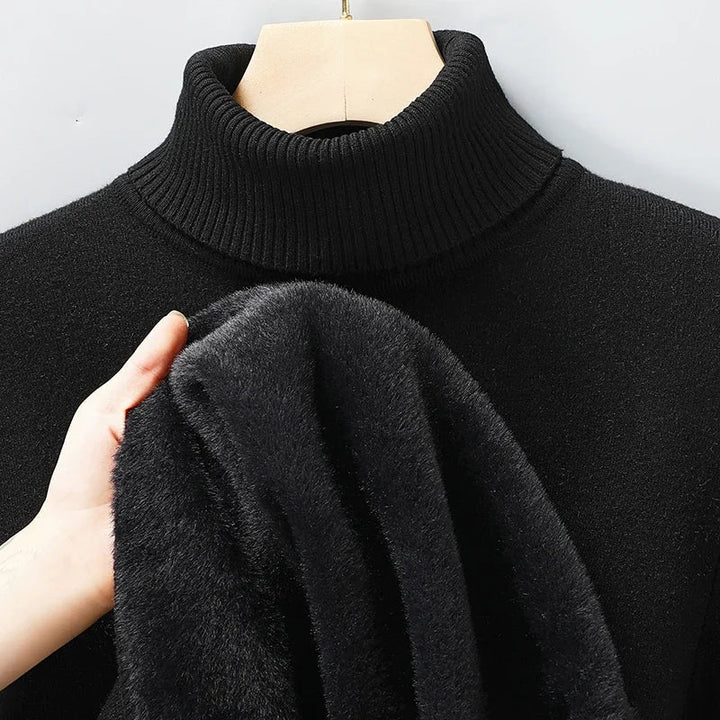 Liam | Herren Rollkragenpullover mit geripptem Saum