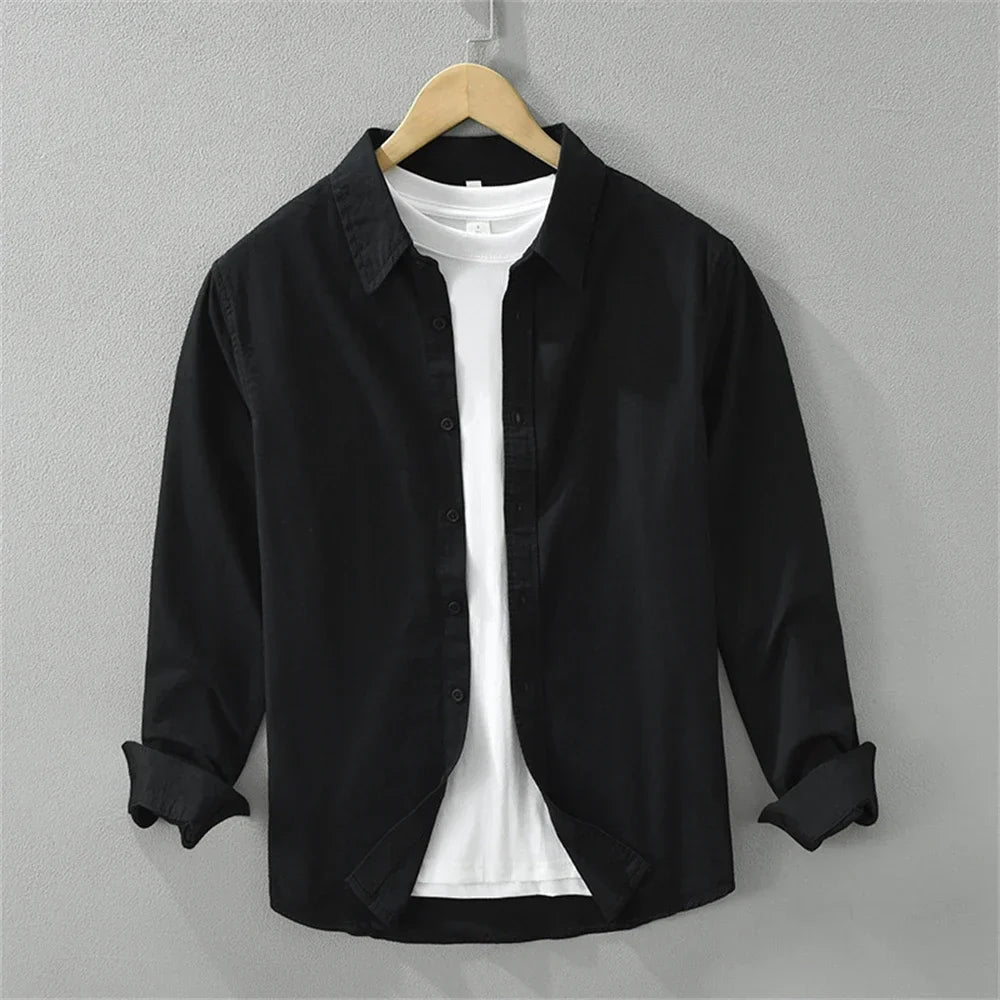 Herren Langarmhemd | Klassisches Button-Up Hemd | Zeitloser Stil für Jeden Tag