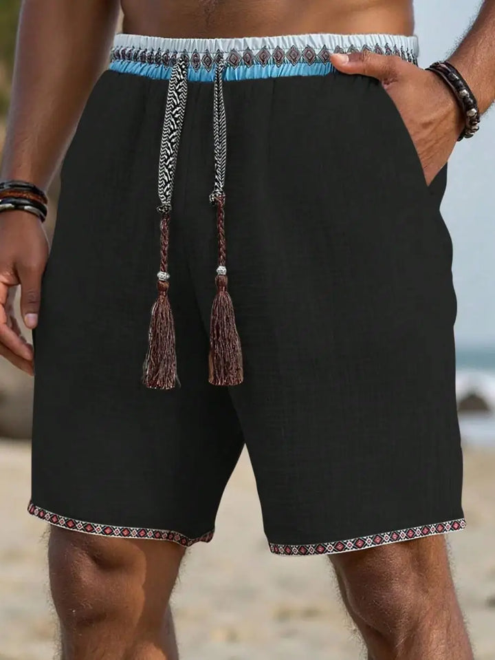 Lian | Beach Shorts mit Ethno Details
