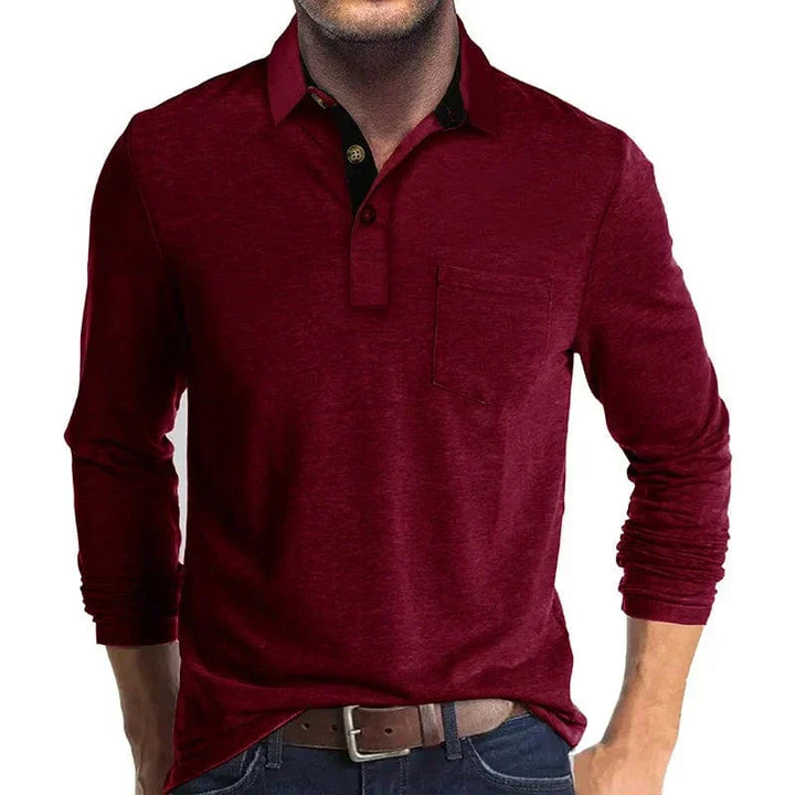 Daniel | Herren Langarm Poloshirt