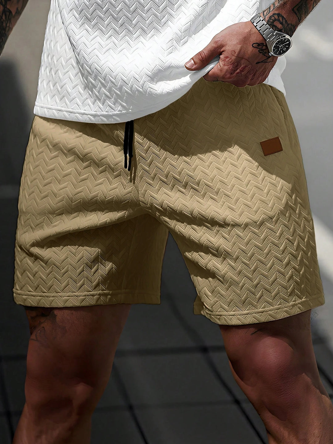 Matteo | Jacquard Shorts mit Kordelzug