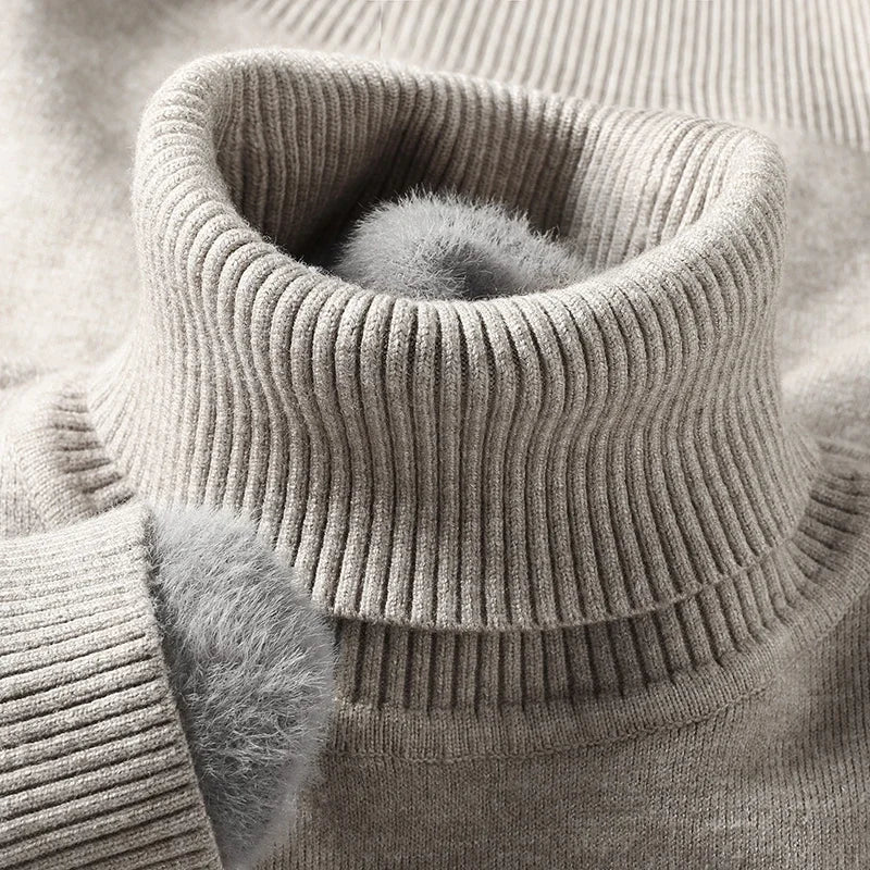 Liam | Herren Rollkragenpullover mit geripptem Saum