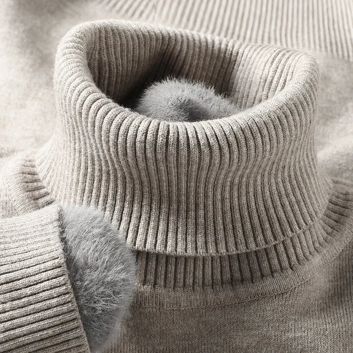 Liam | Herren Rollkragenpullover mit geripptem Saum
