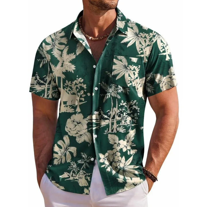 Finn | Hawaii Hemd mit Botanical Print