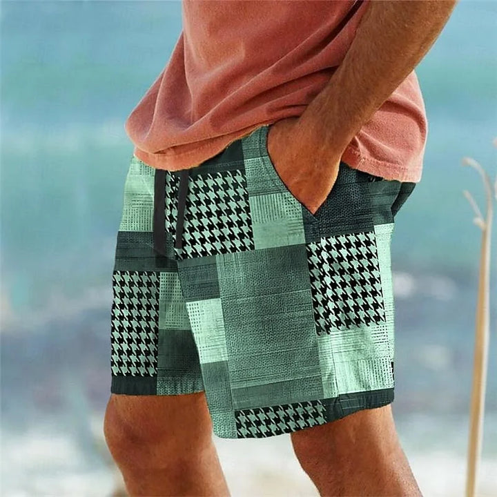 Theo | Beach Shorts mit Geomuster