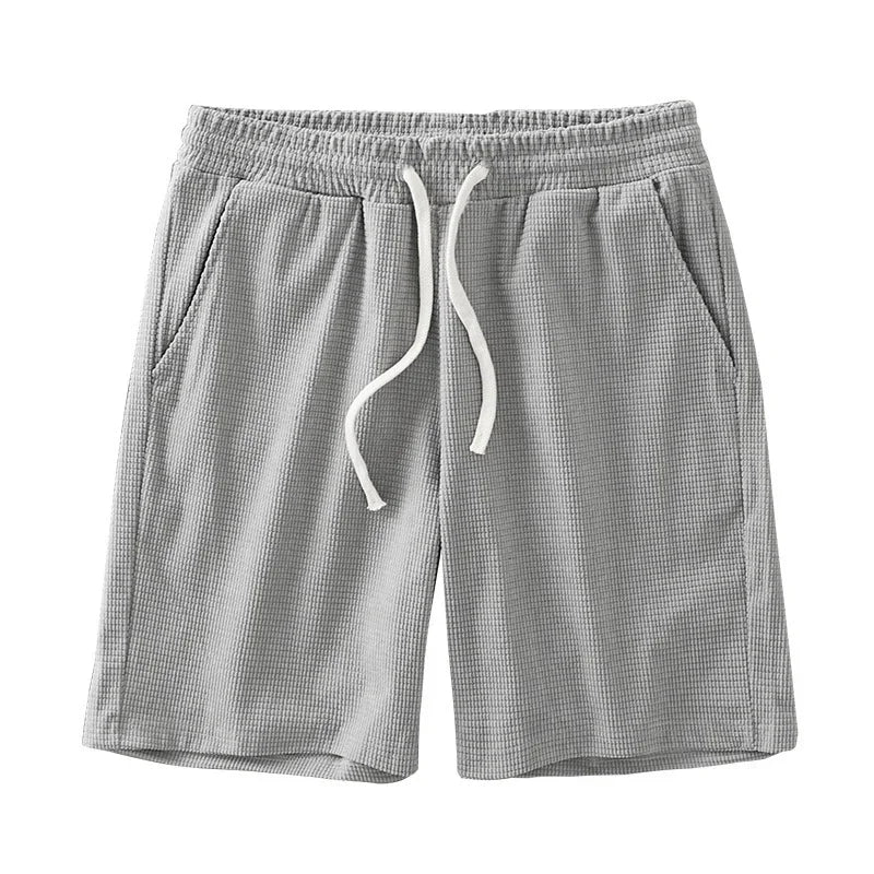Emilian | Waffel Shorts mit Kordelzug