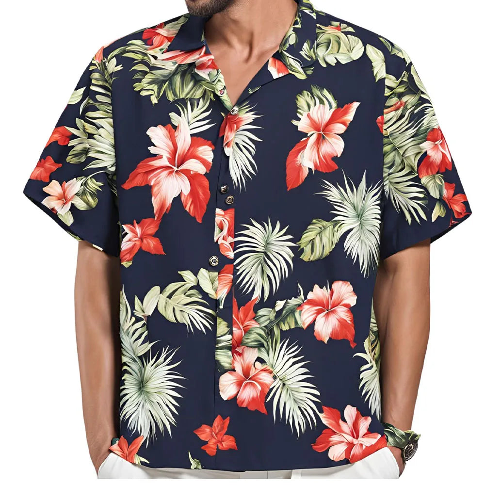 Loris | Hawaii Hemd mit Blumen Print