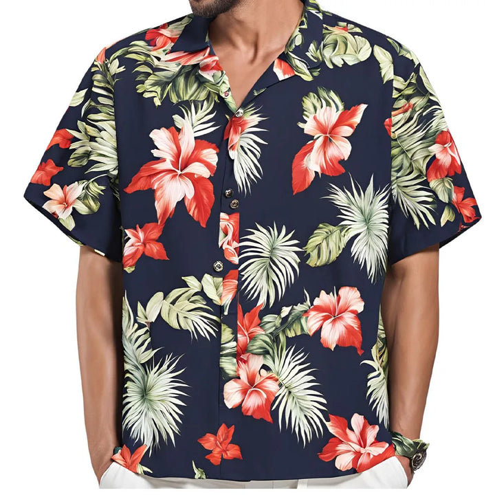 Loris | Hawaii Hemd mit Blumen Print