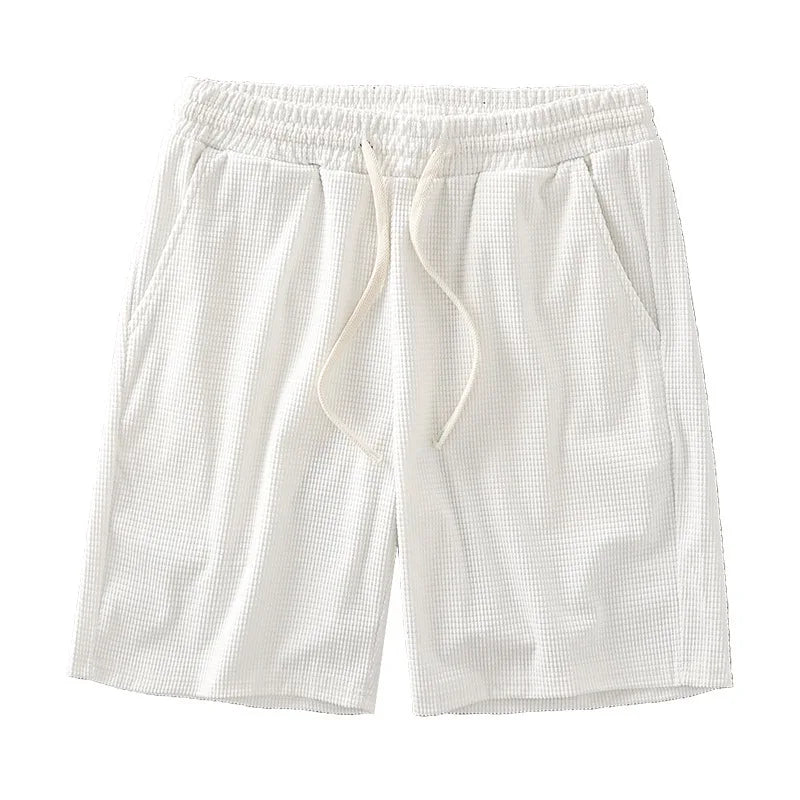 Emilian | Waffel Shorts mit Kordelzug