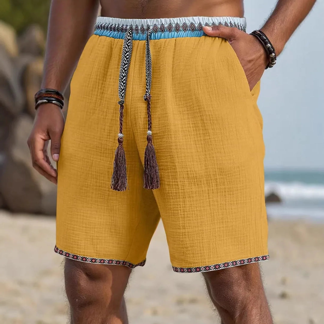 Lian | Beach Shorts mit Ethno Details