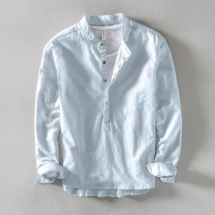 Nevio | Herren Henley Hemd mit langem Arm