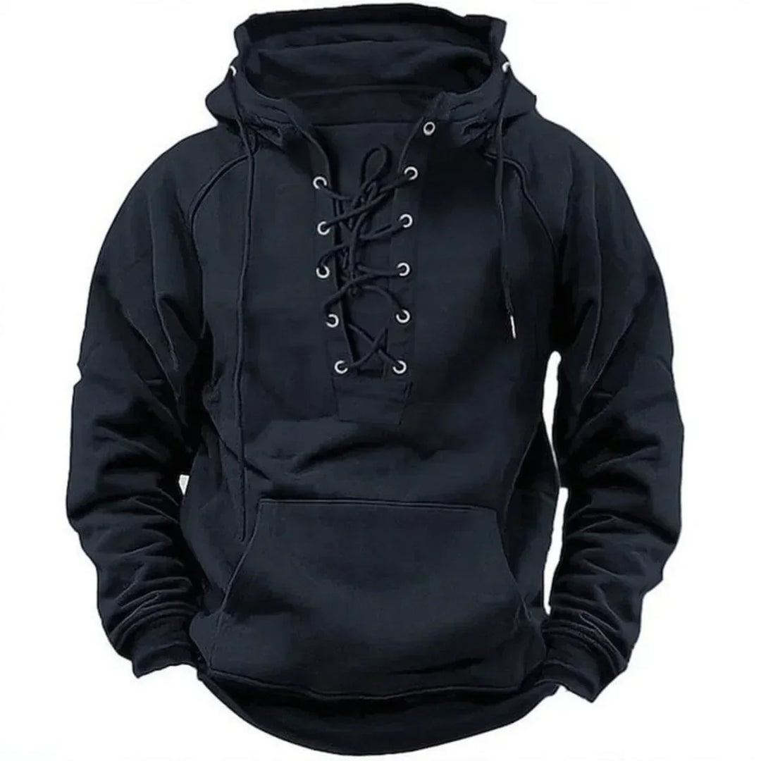Finn | Herren Kapuzenpullover mit Schnürung und Fronttasche