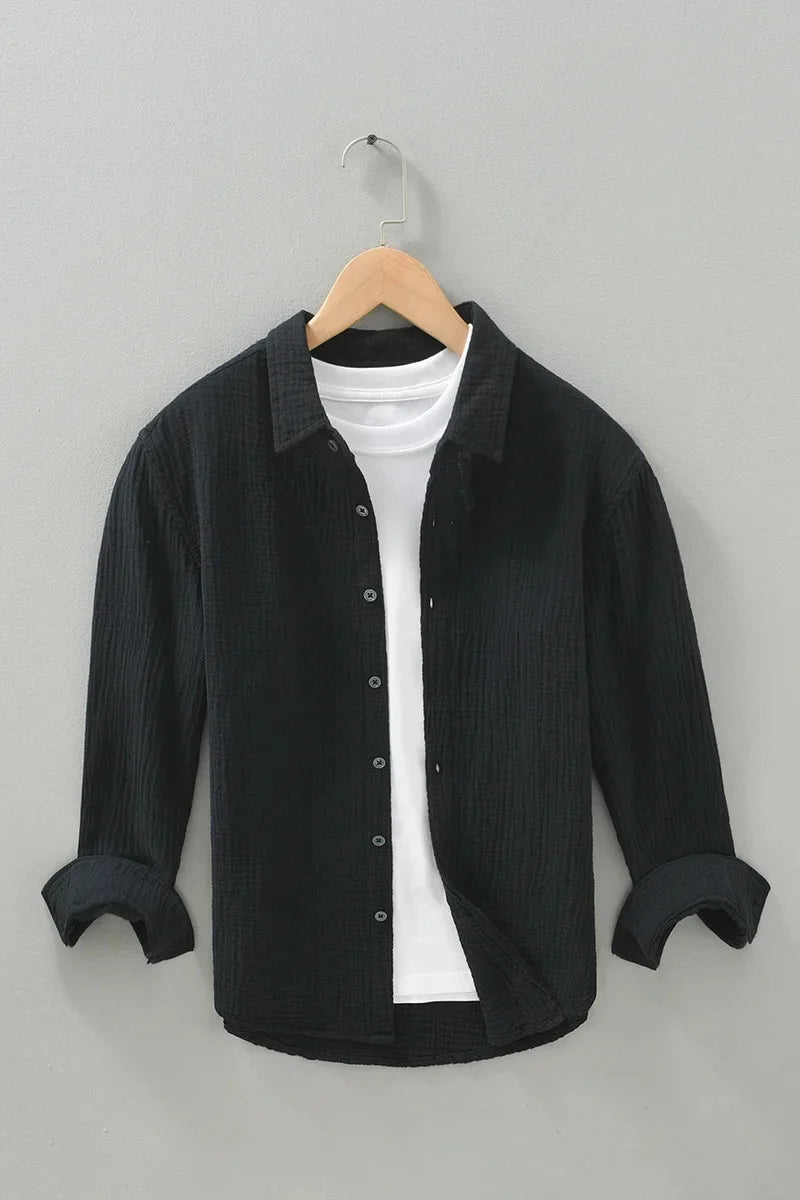 Herren Freizeithemd | Reguläre Passform mit Knopfleiste | Strukturiertes Design | Smart Casual Look
