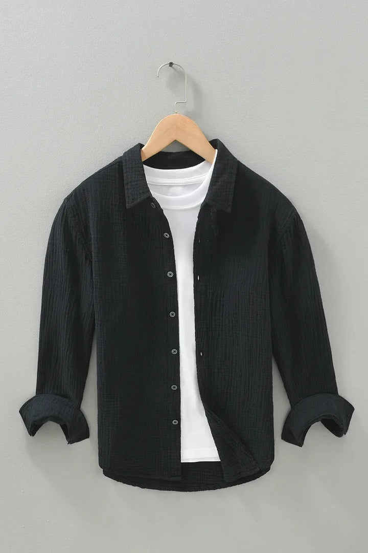 Herren Freizeithemd | Reguläre Passform mit Knopfleiste | Strukturiertes Design | Smart Casual Look
