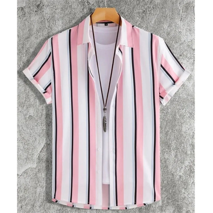 Julian | Hawaii Hemd mit Streifen Print