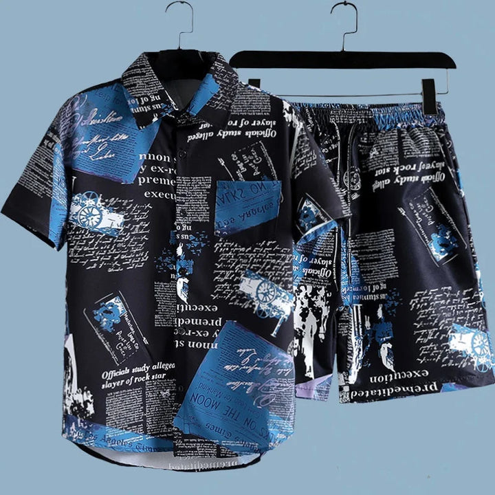 Marcel | Sommer Set mit Newspaper Print