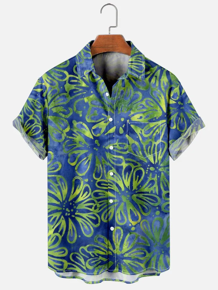 Enzo | Hawaii Hemd mit Leoparden Print