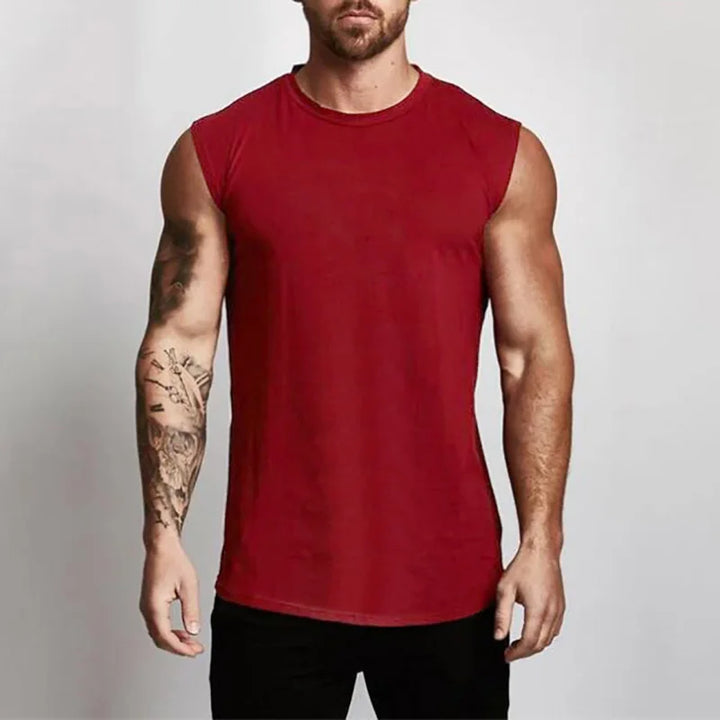 Herren Ärmelloses T-Shirt | Sportliche Passform Tank Top | Rundhals Design | Freizeit und Training