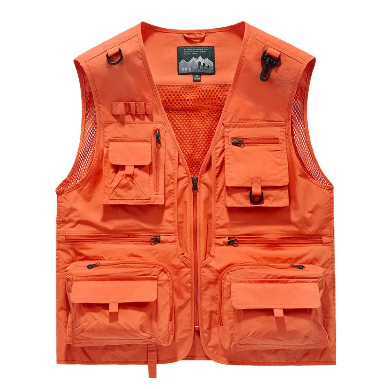 Herren Utility-Weste | Mehrtaschen-Design und Ärmelloser Schnitt | Perfekt für Outdoor-Aktivitäten